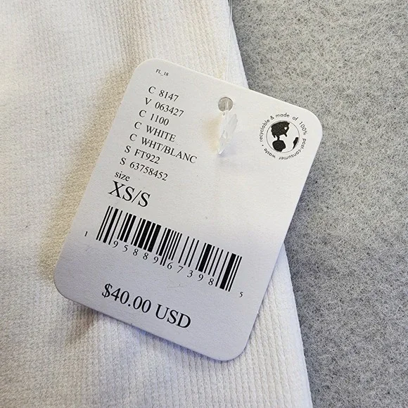 Free People Intimately Ribbed Tank Top White Seamless Racerback XS/S New - Picture 6 of 9